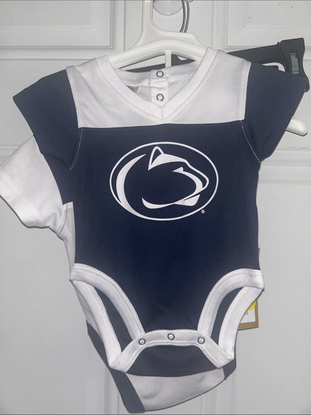NCAA Penn State Nittany Lions Navy & White Baby One-Piece Bodysuit